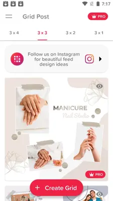 Grid Post android App screenshot 0